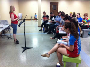 Musical Theatre rehearsal at Vero Voce